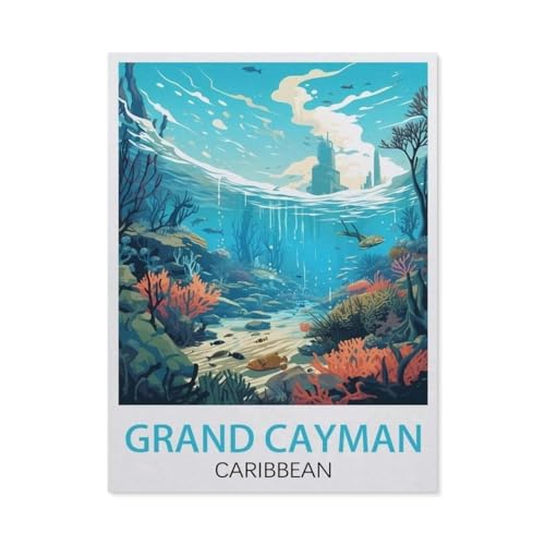 BEAYODKP DIY Malen nach Zahlen，Grand Cayman Karibik，diy malen nach zahlen erwachsene landsch Mit Pinsel und Acrylfarbe Erwachsenenfarbe nach Zahlen Kits Kunst（30x40cm） 11.8x15.7 Zoll-EW78 von BEAYODKP