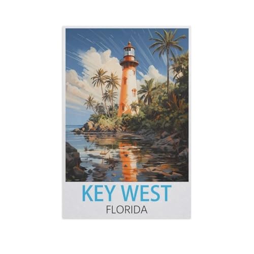 BEAYODKP DIY Malen nach Zahlen，Key West Florida，diy malen nach zahlen erwachsene landsch Mit Pinsel und Acrylfarbe Erwachsenenfarbe nach Zahlen Kits Kunst（40x50cm） 15.7x19.6 Zoll-FW58 von BEAYODKP