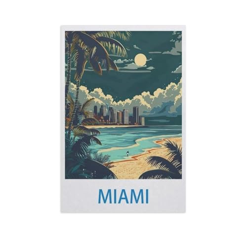 BEAYODKP DIY Malen nach Zahlen，Miami，diy malen nach zahlen erwachsene landsch Mit Pinsel und Acrylfarbe Erwachsenenfarbe nach Zahlen Kits Kunst（30x40cm） 11.8x15.7 Zoll-GF38 von BEAYODKP