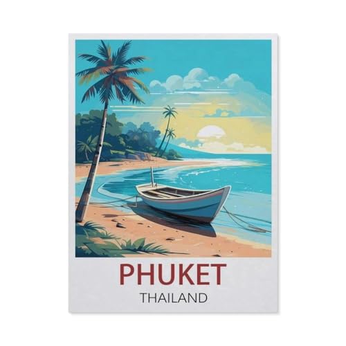 BEAYODKP DIY Malen nach Zahlen，Phuket Thailand，diy malen nach zahlen erwachsene landsch Mit Pinsel und Acrylfarbe Erwachsenenfarbe nach Zahlen Kits Kunst（50x60cm） 19.6x23.6 Zoll-EW18 von BEAYODKP