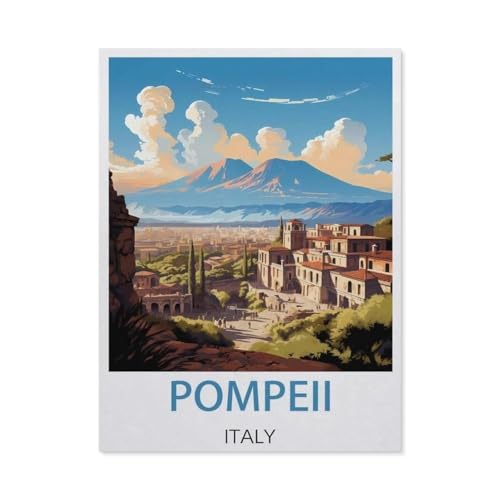 BEAYODKP DIY Malen nach Zahlen，Pompeji Italien，diy malen nach zahlen erwachsene landsch Mit Pinsel und Acrylfarbe Erwachsenenfarbe nach Zahlen Kits Kunst（30x40cm） 11.8x15.7 Zoll-EX58 von BEAYODKP