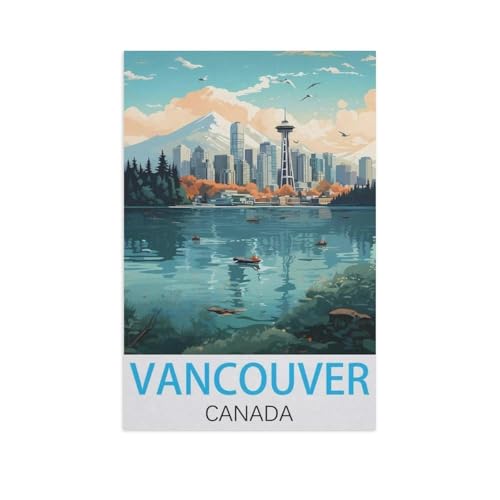 BEAYODKP DIY Malen nach Zahlen，Vancouver Kanada，diy malen nach zahlen erwachsene landsch Mit Pinsel und Acrylfarbe Erwachsenenfarbe nach Zahlen Kits Kunst（40x50cm） 15.7x19.6 Zoll-FT58 von BEAYODKP