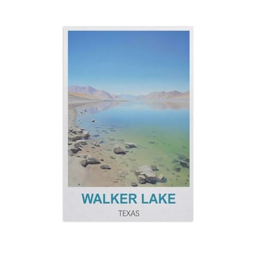 BEAYODKP DIY Malen nach Zahlen，Walker Lake, Texas，diy malen nach zahlen erwachsene landsch Mit Pinsel und Acrylfarbe Erwachsenenfarbe nach Zahlen Kits Kunst（20x30cm） 7,8x11,8 Zoll-GG78 von BEAYODKP
