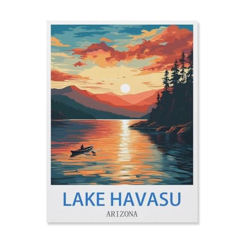 BEAYODKP Lake Havasu, Arizona，DIY Malen Nach Zahlen-Vorgedruckt Leinwand-Ölgemälde Geschenk für Erwachsene Kinder Kits Home Haus Dekor（30x40cm）-S36 von BEAYODKP