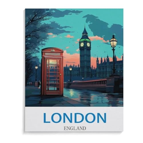 BEAYODKP London England,DIY Malen Nach Zahlen-Vorgedruckt Leinwand-Ölgemälde Geschenk für Erwachsene Kinder Kits Home Haus Dekor(40x50cm-L16 BEAYODKP London England,DIY Malen Nach Zahlen-Vorgedruckt Leinwand-Ölgemälde Geschenk für Erwachsene Kinder Kits Home Haus Dekor(40x50cm-L16 von BEAYODKP