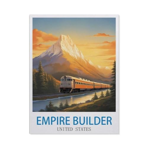 BEAYODKP Malen Nach Zahlen，Empire Builder, Vereinigte Staaten,Malen Nach Zahlen Erwachsene Anfänger Kinder DIY Ölgemälde auf Leinwand Geschenk Malen Nach Zahlen Kits（50x60cm） 19.6x23.6 pouces-DE55 von BEAYODKP