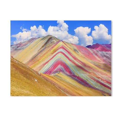 BEAYODKP Malen Nach Zahlen,Montana de Siete Colores oder Regenbogenberg, Cusco, Peru,DIY Set Basteln Erwachsene mit Pinseln und Acrylfarben für Home Decor（50x60cm）-467 von BEAYODKP