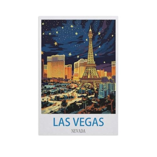 BEAYODKP Malen Nach Zahlen Erwachsene，Las Vegas, Nevada，Malen Nach Zahlen Mit Pinseln und Acrylfarbe,DIY Set Basteln Erwachsene mit Pinseln und Acrylfarben für Home Decor（30x40cm） 11.8x15.7 Zoll-GF31 von BEAYODKP