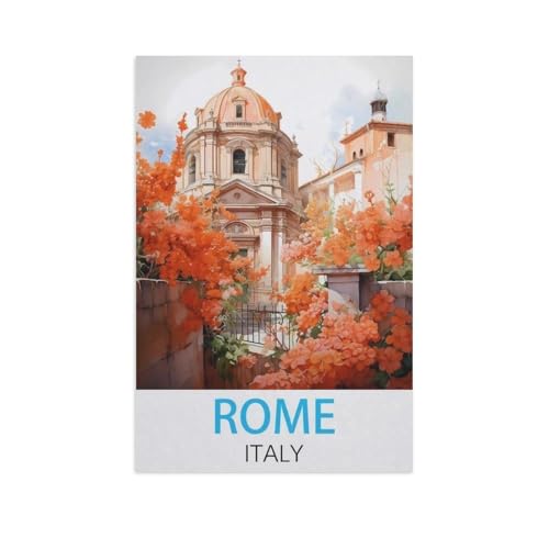BEAYODKP Malen Nach Zahlen Erwachsene，Rom Italien，Malen Nach Zahlen Mit Pinseln und Acrylfarbe,DIY Set Basteln Erwachsene mit Pinseln und Acrylfarben für Home Decor（50x60cm） 19.6x23.6 Zoll-FV91 von BEAYODKP
