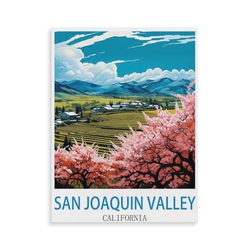 BEAYODKP Malen Nach Zahlen Erwachsene，San Joaquin Valley Kalifornien，Malen Nach Zahlen Mit Pinseln und Acrylfarbe,DIY Set Basteln Erwachsene mit Pinseln und Acrylfarben für Home Decor（30x40cm）-P87 von BEAYODKP