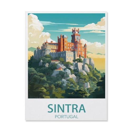 BEAYODKP Malen Nach Zahlen Erwachsene，Sintra Portugal，DIY Handgemalt Ölgemälde Kit für Anfänger und Erwachsene,kreatives Geschenk, Home Deko（50x60cm）-R21 von BEAYODKP