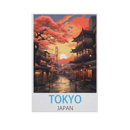 BEAYODKP Malen Nach Zahlen Erwachsene，Tokio Japan，Malen Nach Zahlen Mit Pinseln und Acrylfarbe,DIY Set Basteln Erwachsene mit Pinseln und Acrylfarben für Home Decor（20x30cm） 7,8x11,8 Zoll-FT31 von BEAYODKP