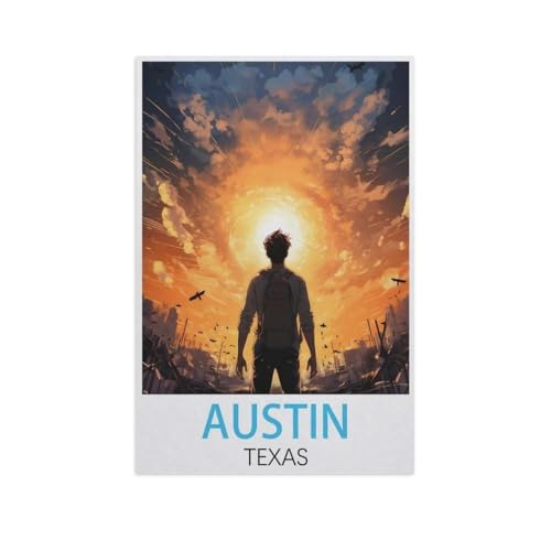 BEAYODKP Malen nach Zahlen，Austin Texas，diy malen nach zahlen erwachsene landsch Mit Pinsel und Acrylfarbe Kits Theme Digital Home Wall Artwork（50x60cm） 19.6x23.6 Zoll-FW10 von BEAYODKP