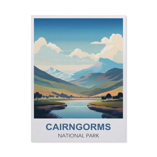 BEAYODKP Malen nach Zahlen，Cairngorms Nationalpark, Schottland，diy malen nach zahlen erwachsene landsch Mit Pinsel und Acrylfarbe Kits Theme Digital Home Wall Artwork（50x60cm） 19.6x23.6 pouces-DH69 von BEAYODKP