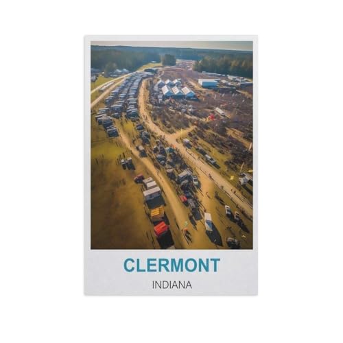 BEAYODKP Malen nach Zahlen，Clermont Indiana，diy malen nach zahlen erwachsene landsch Mit Pinsel und Acrylfarbe Kits Theme Digital Home Wall Artwork（40x50cm） 15.7x19.6 Zoll-FU50 von BEAYODKP