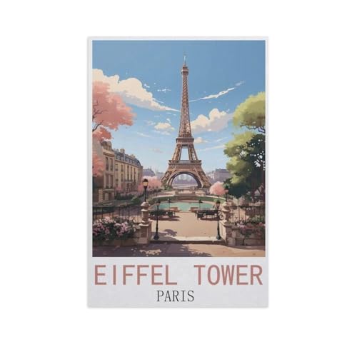 BEAYODKP Malen nach Zahlen，Eiffel Tower Paris，diy malen nach zahlen erwachsene landsch Mit Pinsel und Acrylfarbe Kits Theme Digital Home Wall Artwork（30x40cm） 11.8x15.7 Zoll-FU10 von BEAYODKP
