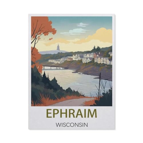 BEAYODKP Malen nach Zahlen，Ephraim Wisconsin，diy malen nach zahlen erwachsene landsch Mit Pinsel und Acrylfarbe Kits Theme Digital Home Wall Artwork（50x60cm） 19.6x23.6 Zoll-EX90 von BEAYODKP