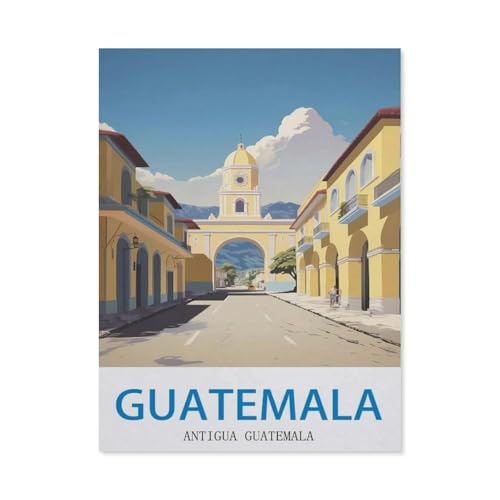 BEAYODKP Malen nach Zahlen，Guatemala, Antigua Guatemala，diy malen nach zahlen erwachsene landsch Mit Pinsel und Acrylfarbe Kits Theme Digital Home Wall Artwork（50x60cm） 19.6x23.6 Zoll-EK29 von BEAYODKP