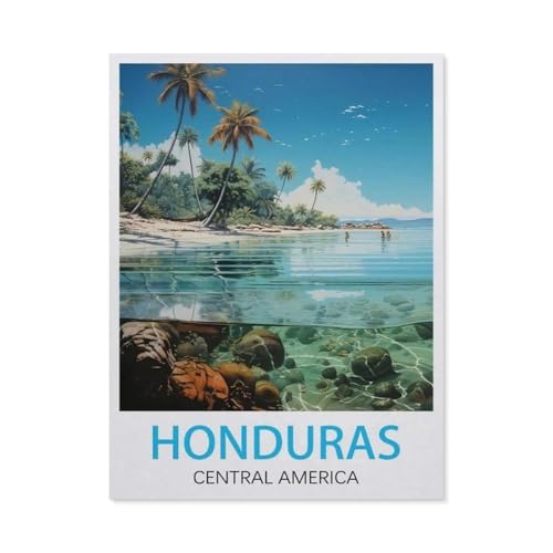 BEAYODKP Malen nach Zahlen，Honduras，diy malen nach zahlen erwachsene landsch Mit Pinsel und Acrylfarbe Kits Theme Digital Home Wall Artwork（50x60cm） 19.6x23.6 Zoll-EV70 von BEAYODKP