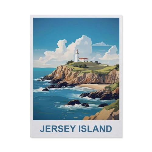 BEAYODKP Malen nach Zahlen，Jersey Island, Vereinigtes Königreich，diy malen nach zahlen erwachsene landsch Mit Pinsel und Acrylfarbe Kits Theme Digital Home Wall Artwork（50x60cm） 19.6x23.6 Zoll-EM49 von BEAYODKP