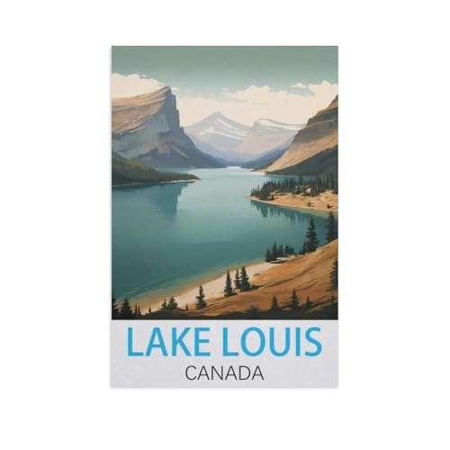 BEAYODKP Malen nach Zahlen，Lake Louise Kanada，diy malen nach zahlen erwachsene landsch Mit Pinsel und Acrylfarbe Kits Theme Digital Home Wall Artwork（40x50cm） 15.7x19.6 Zoll-FU70 von BEAYODKP