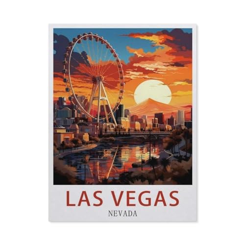 BEAYODKP Malen nach Zahlen，Las Vegas Nevada，diy malen nach zahlen erwachsene landsch Mit Pinsel und Acrylfarbe Kits Theme Digital Home Wall Artwork（40x50cm） 15.7x19.6 Zoll-EX30 von BEAYODKP