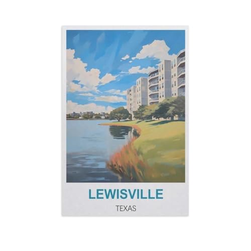 BEAYODKP Malen nach Zahlen，Lewisville, Texas，diy malen nach zahlen erwachsene landsch Mit Pinsel und Acrylfarbe Kits Theme Digital Home Wall Artwork（40x50cm） 15.7x19.6 Zoll-GG90 von BEAYODKP