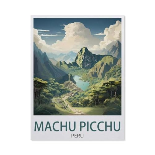 BEAYODKP Malen nach Zahlen，Machu Picchu, Peru, Landschaft，Kit für Erwachsene Kinder Anfänger DIY Leinwand Malen nach Zahlen für Kein Rahmen（30x40cm） 11.8x15.7 Zoll-DW67 von BEAYODKP