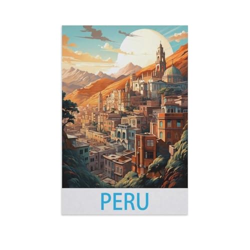 BEAYODKP Malen nach Zahlen，Peru，diy malen nach zahlen erwachsene landsch Mit Pinsel und Acrylfarbe Kits Theme Digital Home Wall Artwork（20x30cm） 7,8x11,8 Zoll-FT30 von BEAYODKP