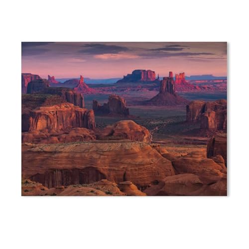 BEAYODKP Malen nach Zahlen,Sonnenaufgang in Hunts Mesa, Monument Valley, Arizona, USA,DIY Set für Kinder Erwachsene Leinwand Acrylgemälde Kunsthandwerk Zuhause bunte（40x50cm） 15.7x19.6 Zoll-613 von BEAYODKP