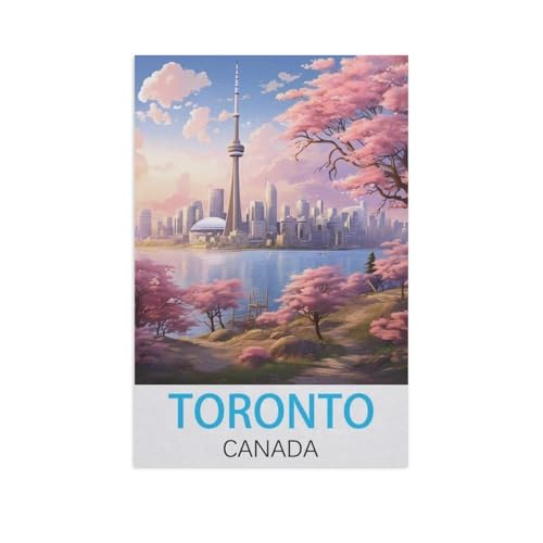 BEAYODKP Malen nach Zahlen，Toronto Kanada，diy malen nach zahlen erwachsene landsch Mit Pinsel und Acrylfarbe Kits Theme Digital Home Wall Artwork（30x40cm） 11.8x15.7 Zoll-FT70 von BEAYODKP