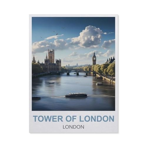 BEAYODKP Malen nach Zahlen，Tower of London London，diy malen nach zahlen erwachsene landsch Mit Pinsel und Acrylfarbe Kits Theme Digital Home Wall Artwork（20x30cm） 7,8x11,8 Zoll-EV10 von BEAYODKP