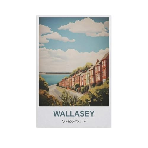 BEAYODKP Malen nach Zahlen，Wallasey, Merseyside，diy malen nach zahlen erwachsene landsch Mit Pinsel und Acrylfarbe Kits Theme Digital Home Wall Artwork（50x60cm） 19.6x23.6 Zoll-FX10 von BEAYODKP