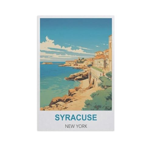 DIY Malen nach Zahlen，Syracuse, New York，diy malen nach zahlen erwachsene landsch Mit Pinsel und Acrylfarbe Erwachsenenfarbe nach Zahlen Kits Kunst（40x50cm）15.7x19.6 Zoll-GF58 von BEAYODKP