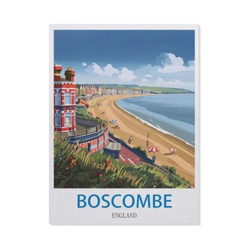 Malen Nach Zahlen Erwachsene，Boscombe, England，Malen Nach Zahlen Mit Pinseln und Acrylfarbe,DIY Set Basteln Erwachsene mit Pinseln und Acrylfarben für Home Decor（50x60cm）19.6x23.6 pouces-DG70 von BEAYODKP
