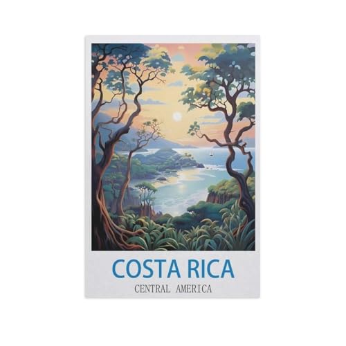 Malen Nach Zahlen Erwachsene，Costa Rica, Mittelamerika，Malen Nach Zahlen Mit Pinseln und Acrylfarbe,DIY Set Basteln Erwachsene mit Pinseln und Acrylfarben für Home Decor（20x30cm）7,8x11,8 Zoll-GD51 von BEAYODKP