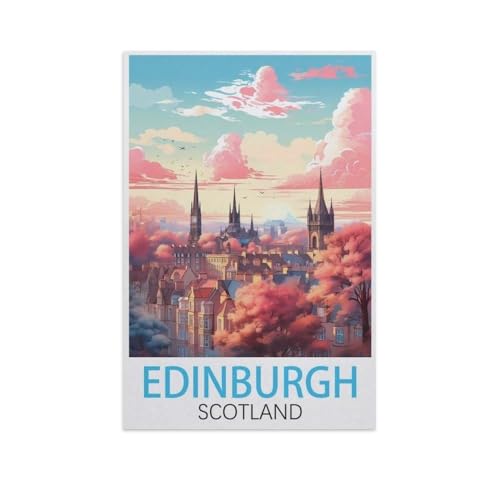 Malen Nach Zahlen Erwachsene，Edinburgh Schottland，Malen Nach Zahlen Mit Pinseln und Acrylfarbe,DIY Set Basteln Erwachsene mit Pinseln und Acrylfarben für Home Decor（30x40cm）11.8x15.7 Zoll-FT11 von BEAYODKP