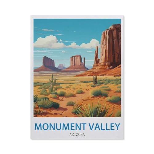 Malen Nach Zahlen Erwachsene，Monument Valley, Arizona，Malen Nach Zahlen Mit Pinseln und Acrylfarbe,DIY Set Basteln Erwachsene mit Pinseln und Acrylfarben für Home Decor（30x40cm）11.8x15.7 Zoll-EA90 von BEAYODKP