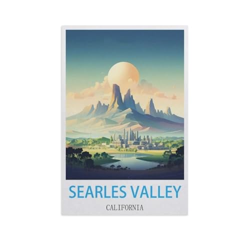 Malen Nach Zahlen Erwachsene，Searles Valley, Kalifornien，Malen Nach Zahlen Mit Pinseln und Acrylfarbe,DIY Set Basteln Erwachsene mit Pinseln und Acrylfarben für Home Decor（40x50cm）15.7x19.6 Zoll-GF91 von BEAYODKP