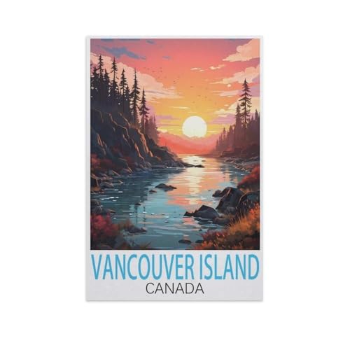 Malen Nach Zahlen Erwachsene，Vancouver Island Kanada，Malen Nach Zahlen Mit Pinseln und Acrylfarbe,DIY Set Basteln Erwachsene mit Pinseln und Acrylfarben für Home Decor（40x50cm）15.7x19.6 Zoll-FT51 von BEAYODKP