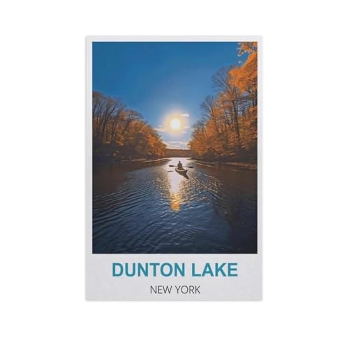 Malen nach Zahlen，Dunton Lake, New York，diy malen nach zahlen erwachsene landsch Mit Pinsel und Acrylfarbe Kits Theme Digital Home Wall Artwork（20x30cm）7,8x11,8 Zoll-GG70 von BEAYODKP