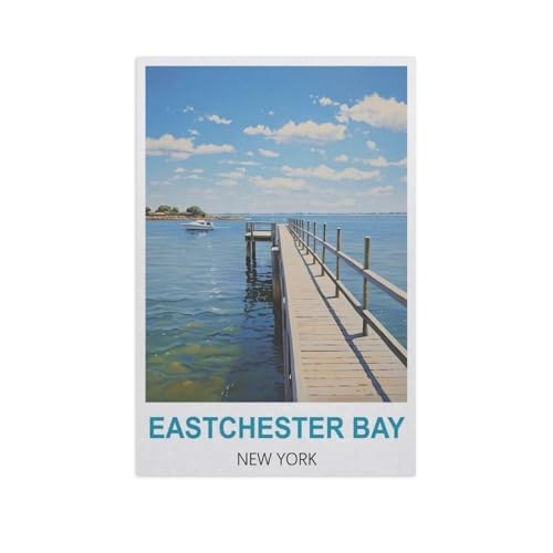 Malen nach Zahlen，Eastchester Bay, New York，diy malen nach zahlen erwachsene landsch Mit Pinsel und Acrylfarbe Kits Theme Digital Home Wall Artwork（40x50cm）15.7x19.6 Zoll-GF70 von BEAYODKP