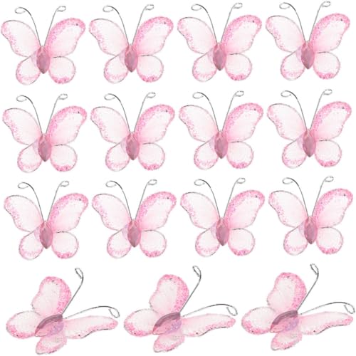 100 Stück Schmetterling Hochzeit Dekoration Rosa Glitzer Aufkleber Schmetterling Mittelstücke für Tische Sheer Mesh Schmetterlinge Rosa Dekorationen Schmetterlinge Netz Wanddekoration 100 Stück Schmetterling Hochzeit Dekoration Rosa Glitzer Aufkleber Schmetterling Mittelstücke für Tische Sheer Mesh Schmetterlinge Rosa Dekorationen Schmetterlinge Netz Wanddekoration von BEBEMOKO