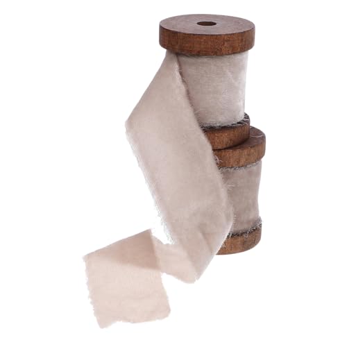 2 Rollen Vintage Stoffband Dekoratives Geschenkband Polyester für Hochzeit Geschenkverpackung und Bastelprojekte Graue Farbe 2 Rollen Vintage Stoffband Dekoratives Geschenkband Polyester für Hochzeit Geschenkverpackung und Bastelprojekte Graue Farbe von BEBEMOKO