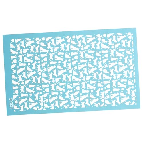 BEBEMOKO 1 Blatt Silk Screen Stencil für Polymer Clay Katzen und Hundemuster Wiederverwendbare Schablone für DIY Bastelprojekte Einfache Anwendung und Praktische Aufbewahrung für Kreative BEBEMOKO 1 Blatt Silk Screen Stencil für Polymer Clay Katzen und Hundemuster Wiederverwendbare Schablone für DIY Bastelprojekte Einfache Anwendung und Praktische Aufbewahrung für Kreative von BEBEMOKO