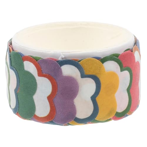 BEBEMOKO 1 Rolle Blumen-washi-klebeband, Klebeband Für Journaling-zubehör, Dekoratives Klebeband Zum Basteln, Weihnachtsgeschenk Für Mütter, Freundinnen, Kinder, Mehrfarbig von BEBEMOKO