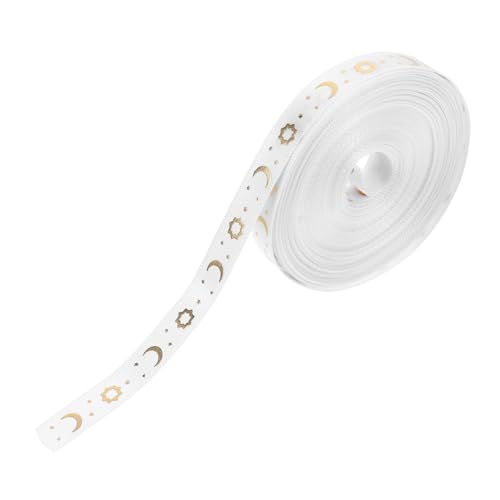 BEBEMOKO 1 Rolle Eid Mubarak Bänder Polyester Geschenkband mit Mond und Stern Design für Party Dekorationen Festliche Handwerk und Feiertagsfeiern BEBEMOKO 1 Rolle Eid Mubarak Bänder Polyester Geschenkband mit Mond und Stern Design für Party Dekorationen Festliche Handwerk und Feiertagsfeiern von BEBEMOKO