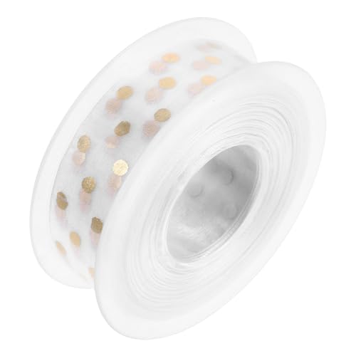 BEBEMOKO 1 Rolle Glitzerband mit Punkten, Geschenkverpackung, Band für Bastelarbeiten, Schleifenknoten-Zubehör, glatte Textur, elegantes Design für Feiern von BEBEMOKO