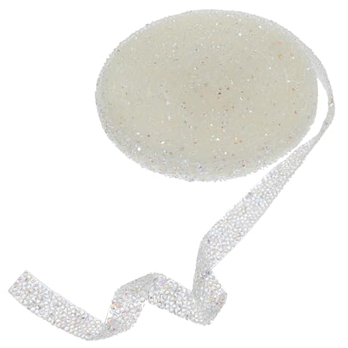 BEBEMOKO 1 Rolle Hot Melt Back Glue Strass Scrapbooking Strassband Dekorative Hochzeitsdeko Kristall Strassstreifen Selbstklebende Strassaufkleber Schmelzkleber von BEBEMOKO