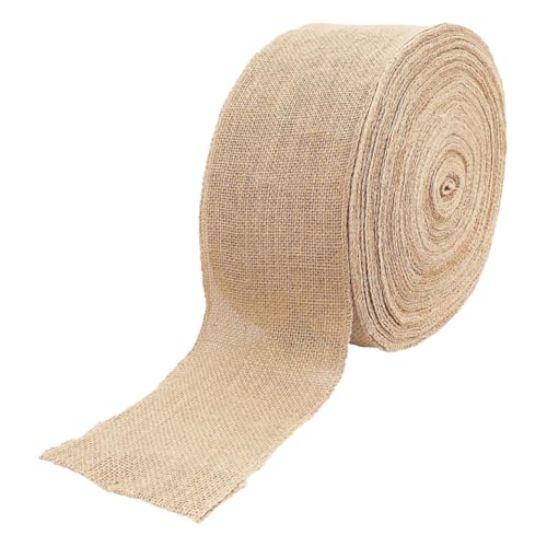 BEBEMOKO 1 Rolle Juteband: Natürliches Geschenkband Leinen, 10 Cm Breit, Verleiht Selbstgemachten Blumensträußen, Bastelarbeiten, Hochzeitsfeiern, Gastgeschenken Und Dekorationen Einen BEBEMOKO 1 Rolle Juteband: Natürliches Geschenkband Leinen, 10 Cm Breit, Verleiht Selbstgemachten Blumensträußen, Bastelarbeiten, Hochzeitsfeiern, Gastgeschenken Und Dekorationen Einen von BEBEMOKO